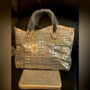 Women’s Rhinestone Purse w/ matching wallet